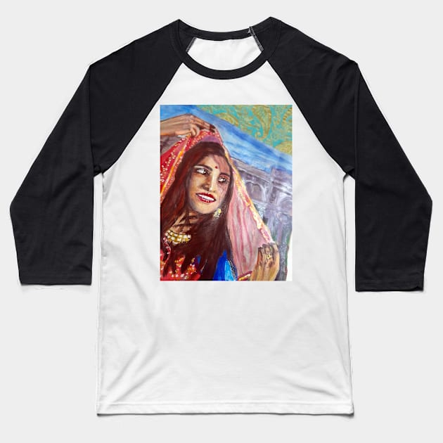 Rajasthan girl pose1 Baseball T-Shirt by drpadminirathore